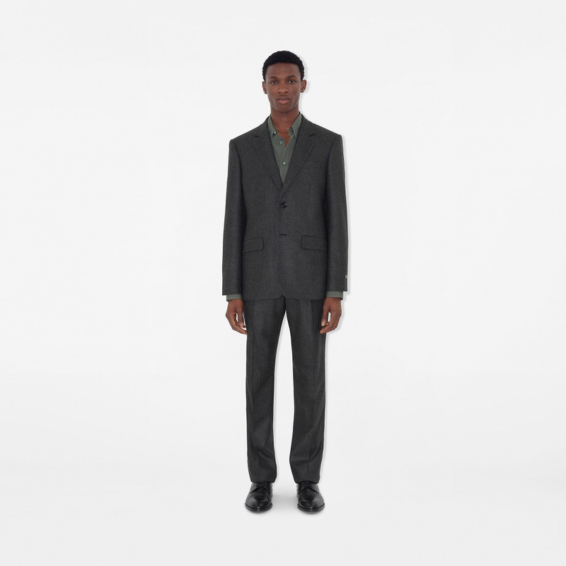 Check Wool Cashmere Tailored Trousers 5