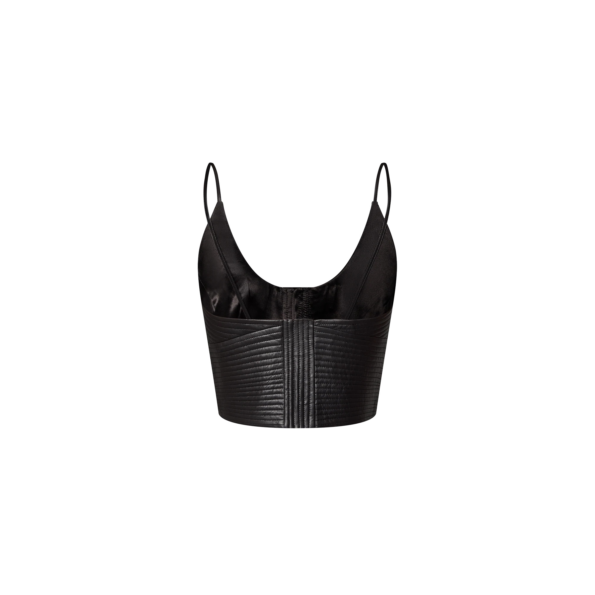 Pinstripe Leather Camisole - 3