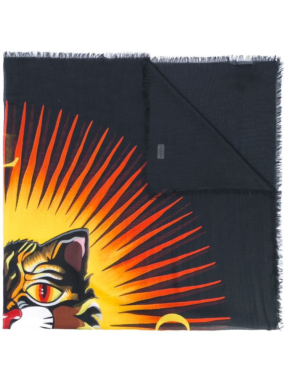 Angry cat print scarf - 1