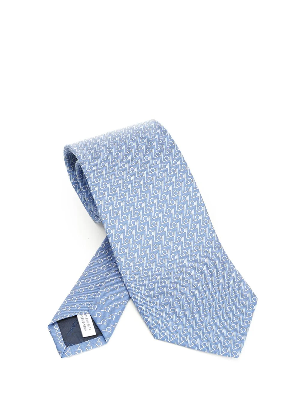 Writer Print Silk Tie Ties And Bow Ties Light Blue - 1