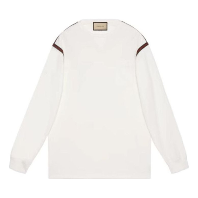 Gucci Web Long Sleeve T-Shirt 'White' 768441-XJF3T-9088 1