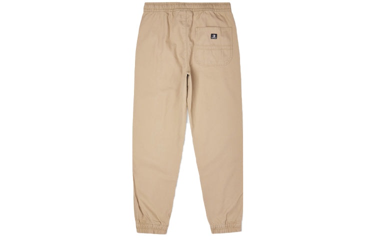 Men's Converse Solid Color Woven Casual Cargo Bundle Feet Long Pants/Trousers Khaki 10021639-A04 - 2