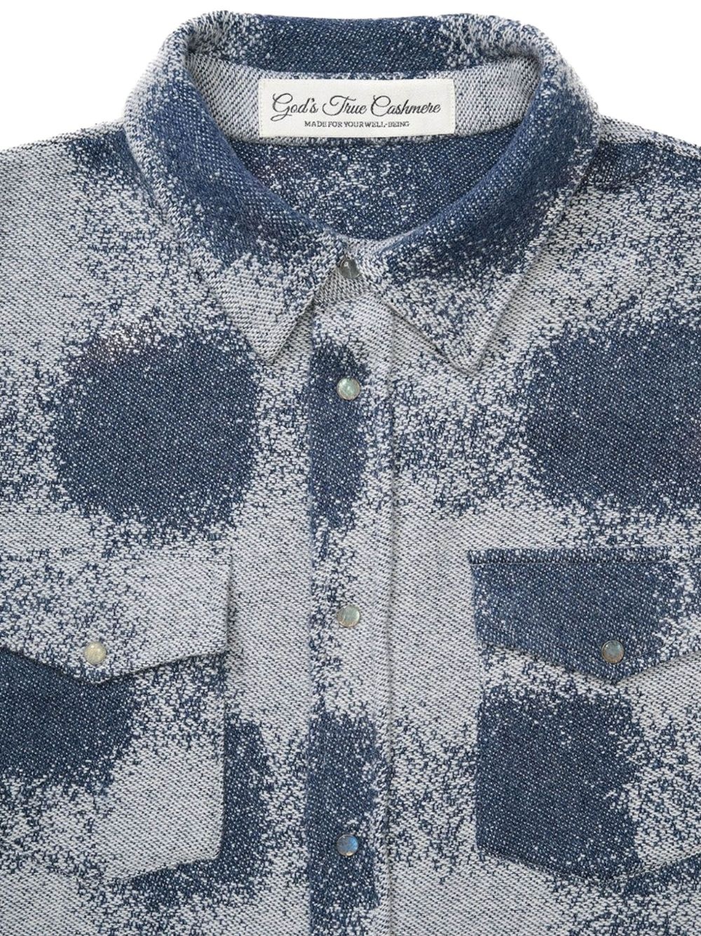 patterned cashmere shirt - 6