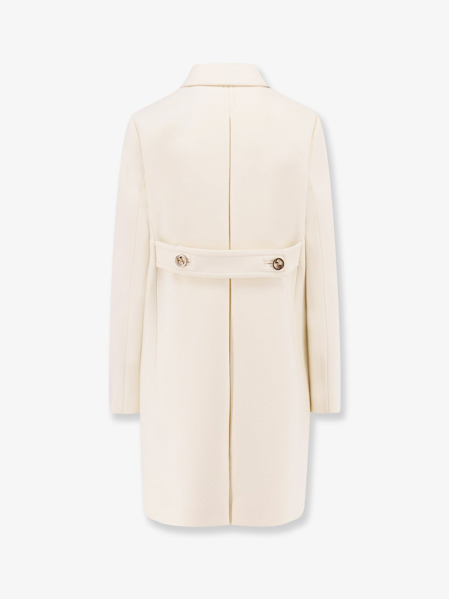 Wool Coat With Interlocking Gg Buttons - 4