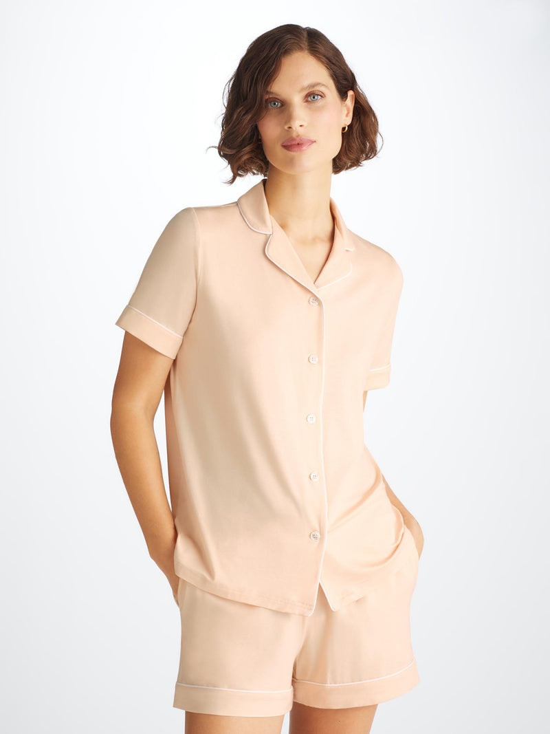 Derek Rose Women's Short Pajamas Lara Micro Modal Stretch Cream outlook
