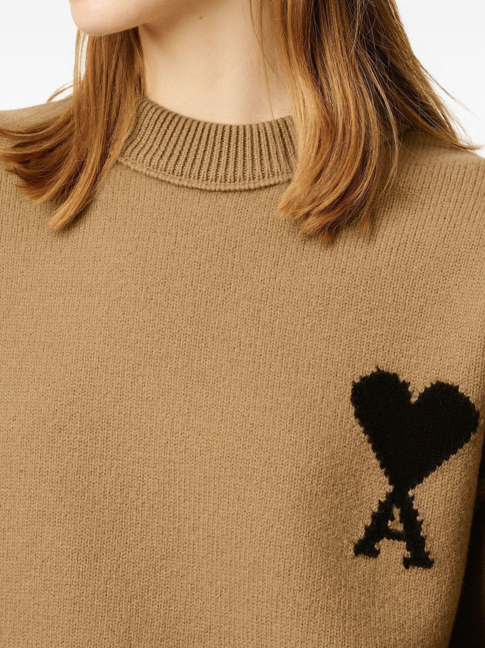 Ami Paris Men Ami Heart Wool Sweater - 5