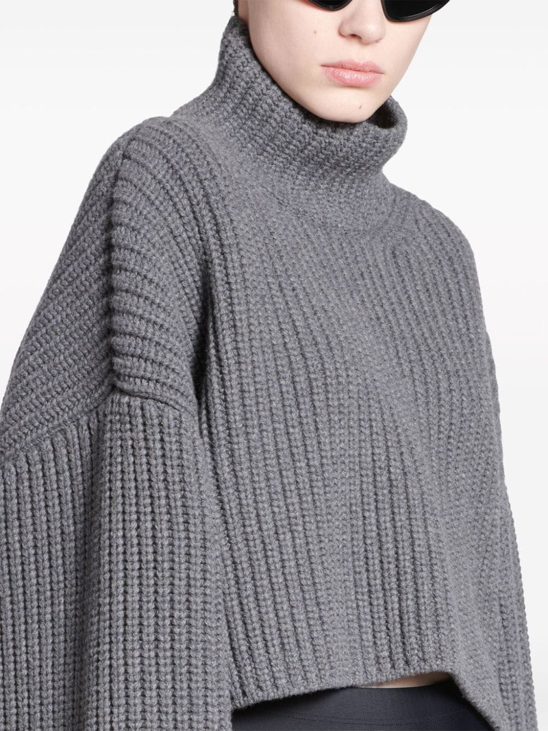 high-neck virgin wool jumper 5