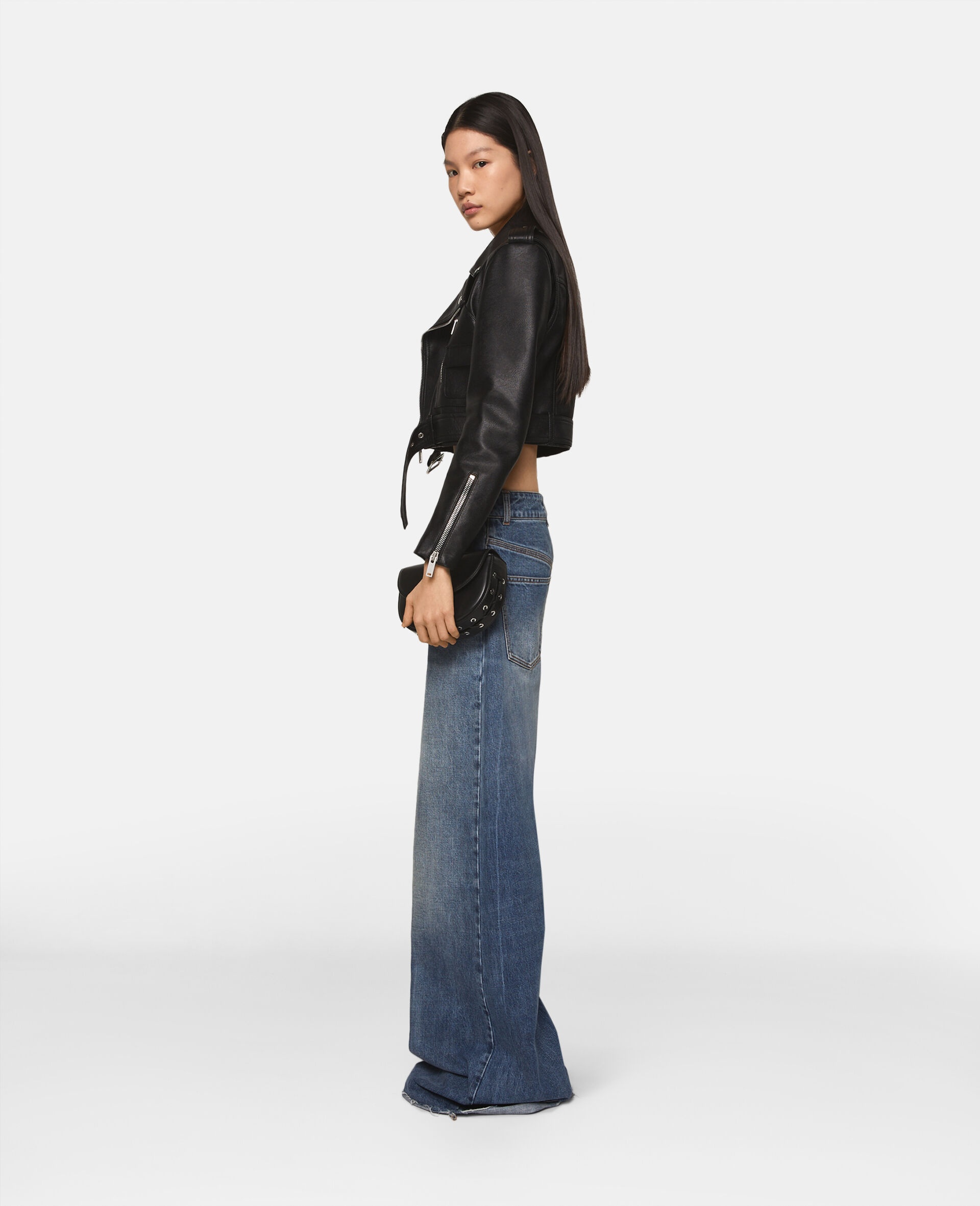 Cropped Alter Mat Biker Jacket - 3