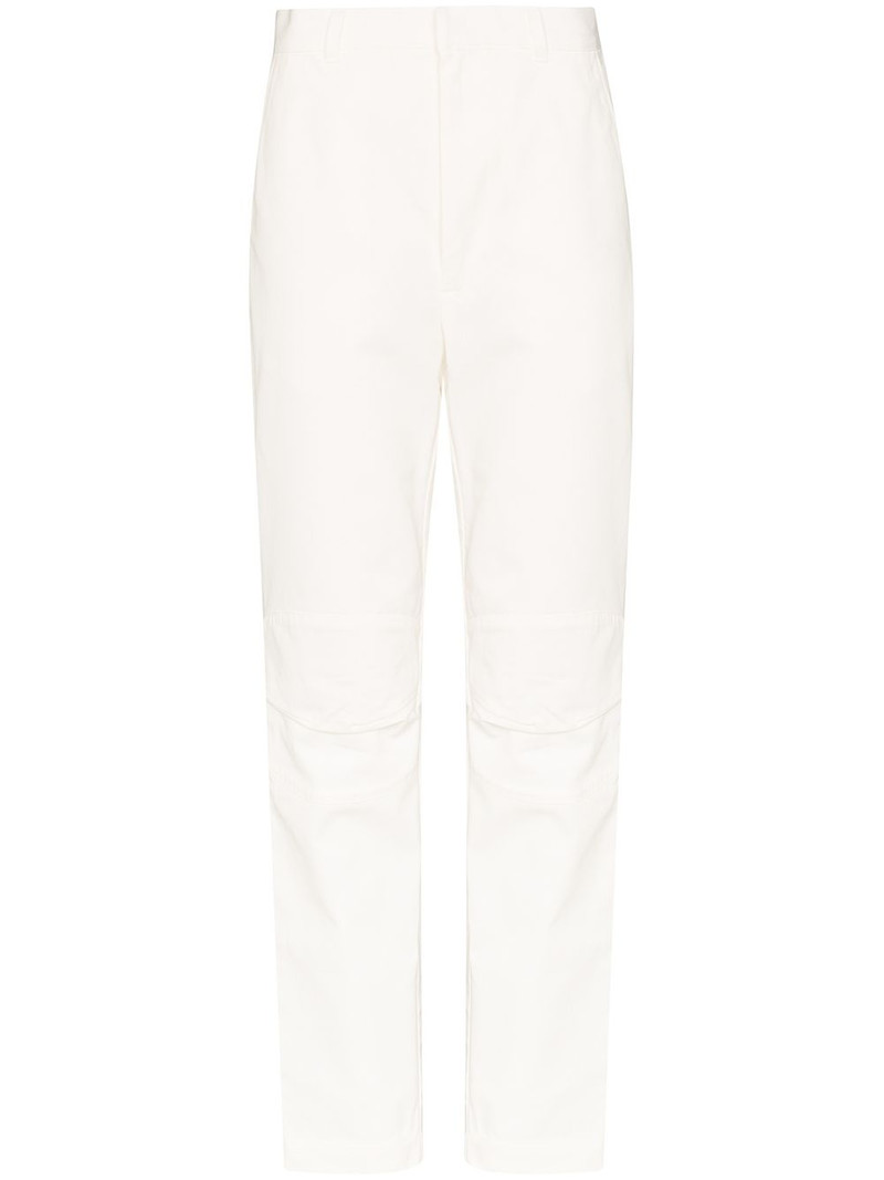 high-waisted slim-fit trousers 1