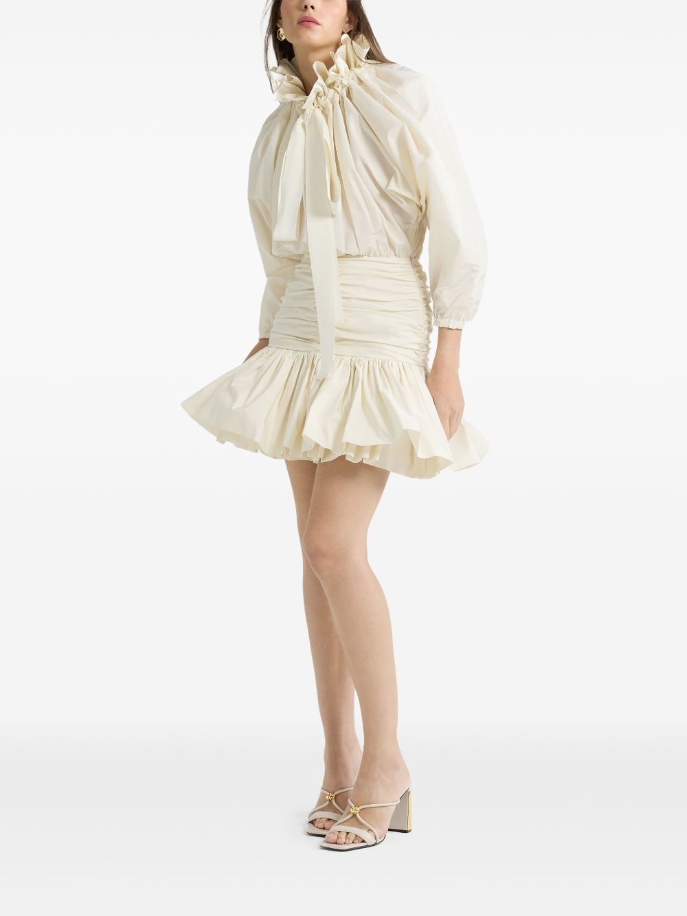 Volume sleeve mini dress - 2