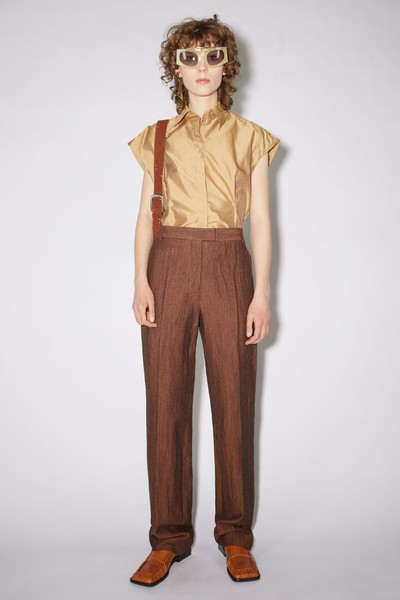 Acne Studios Square Toe Loafers - Cognac brown outlook