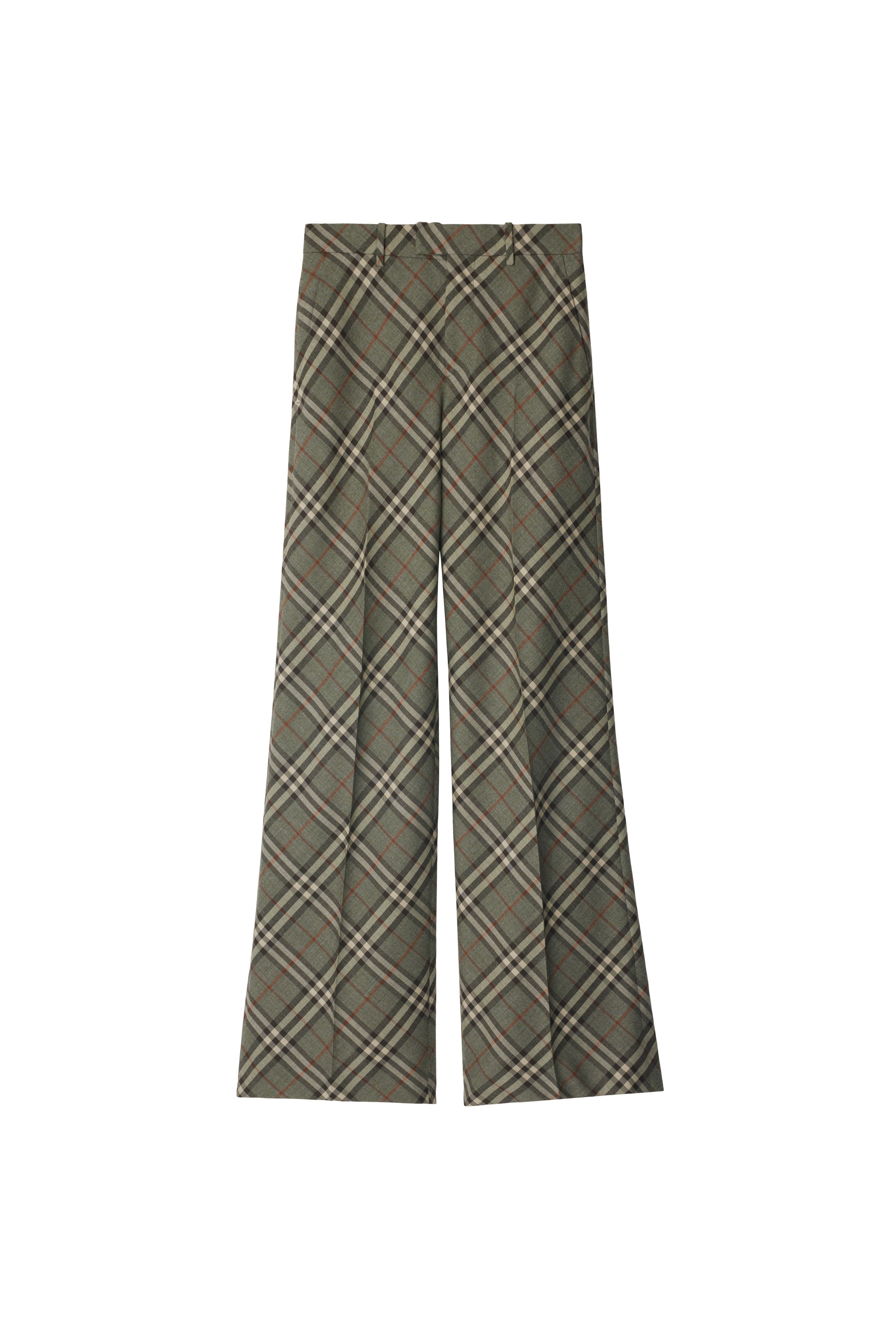 burberry Check Wool Tailored Trousers in Crater at Nordstrom - 2