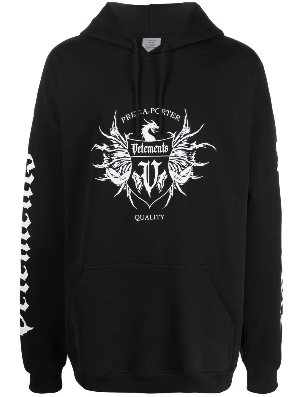 logo-print long-sleeved hoodie - 1