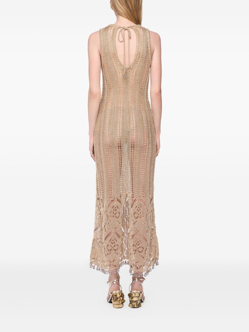 crochet midi dress - 4