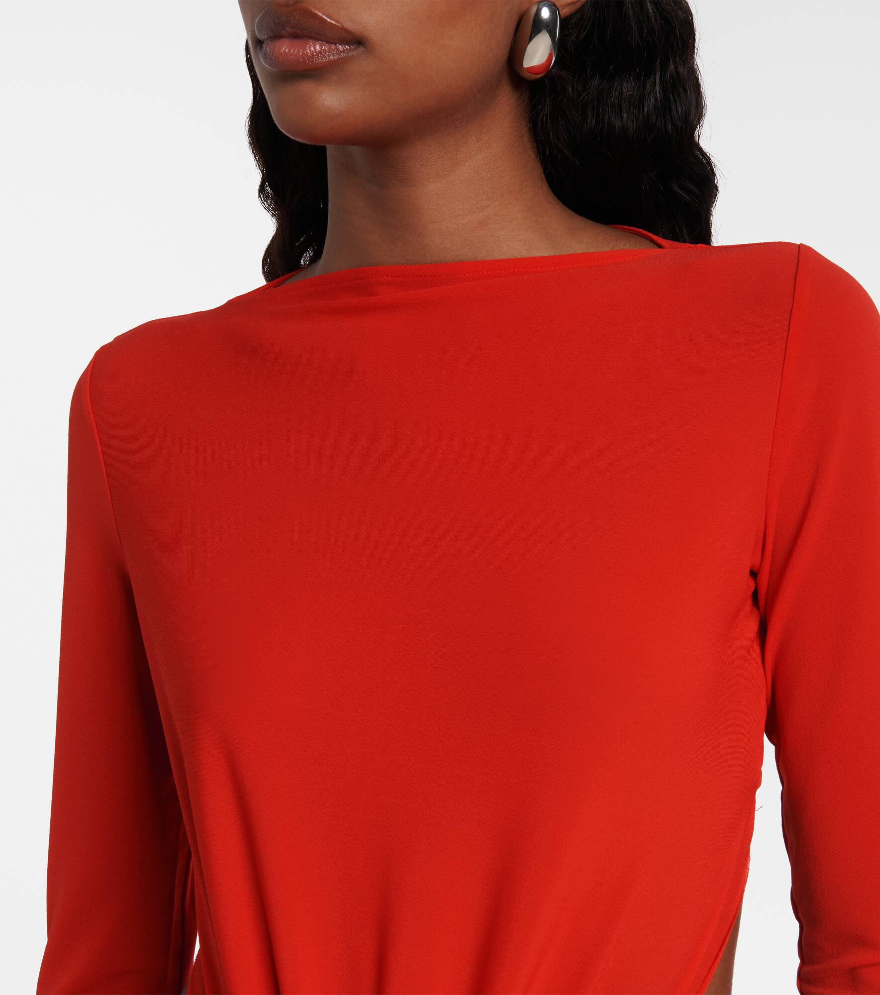 Gathered crêpe jersey gown - 4