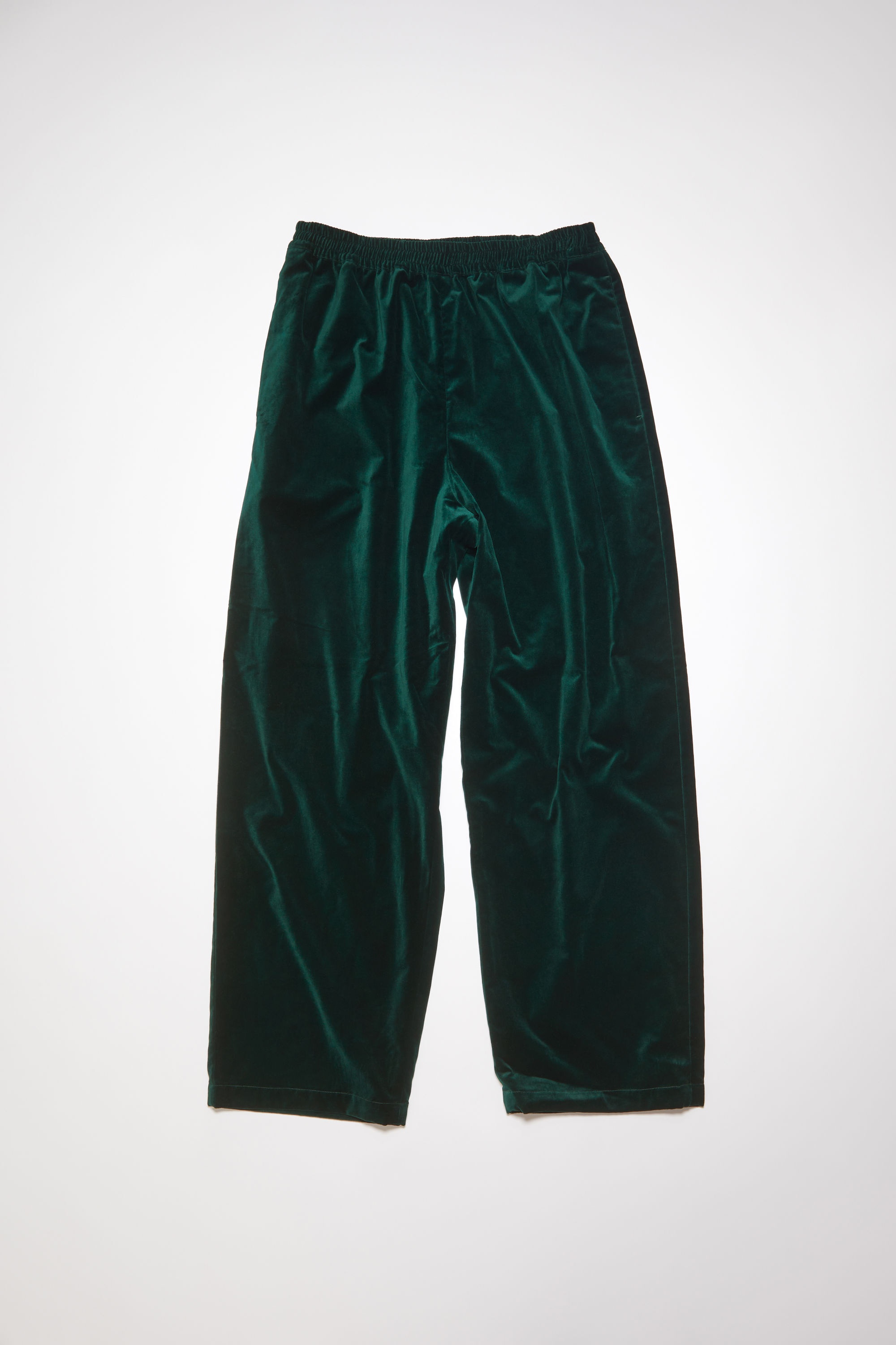 Velvet trousers - Dark green - 1