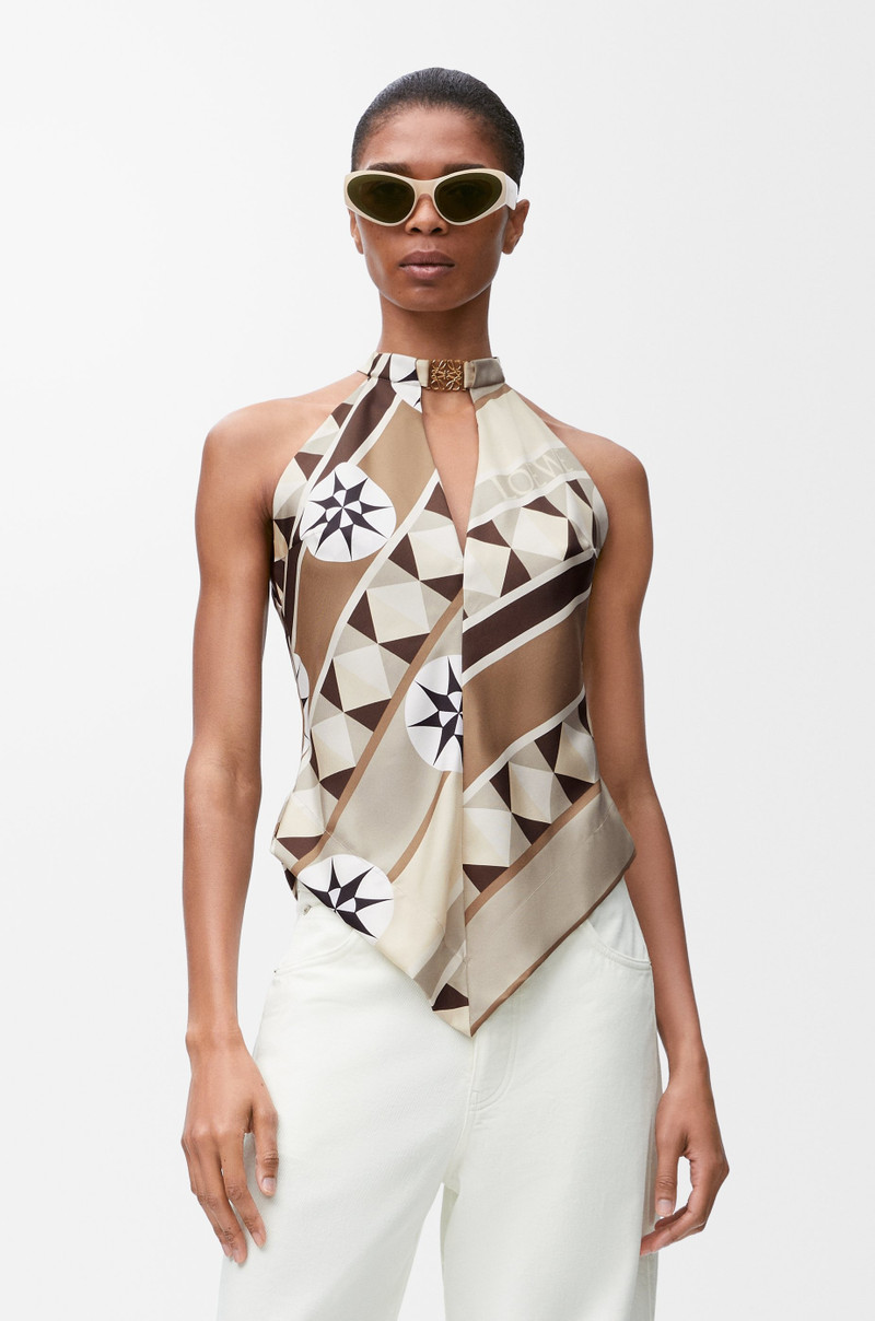 Halterneck top in silk 3