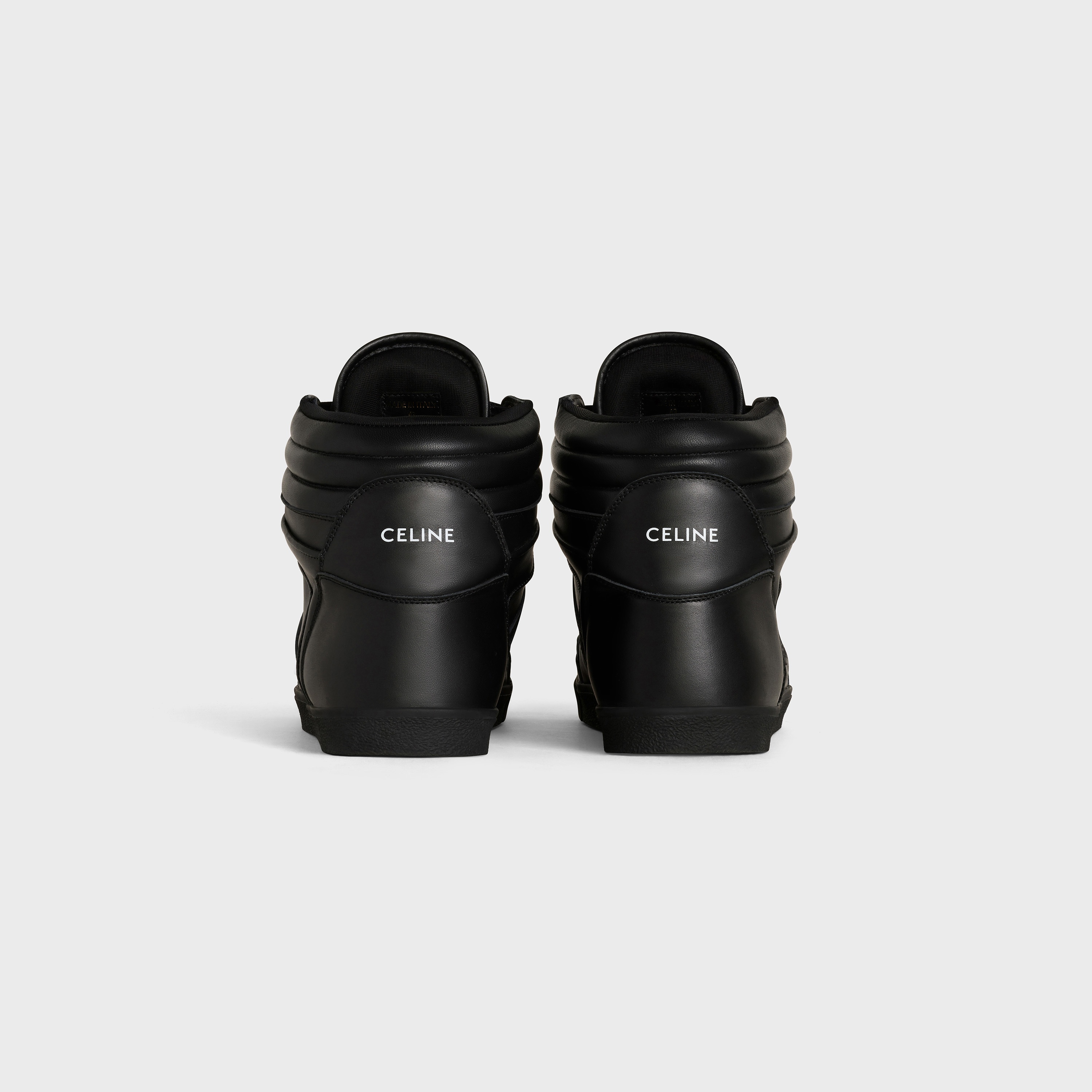 CELINE CELINE BREAK MID LACE UP SNEAKER IN CALFSKIN AND LAMBSKIN 