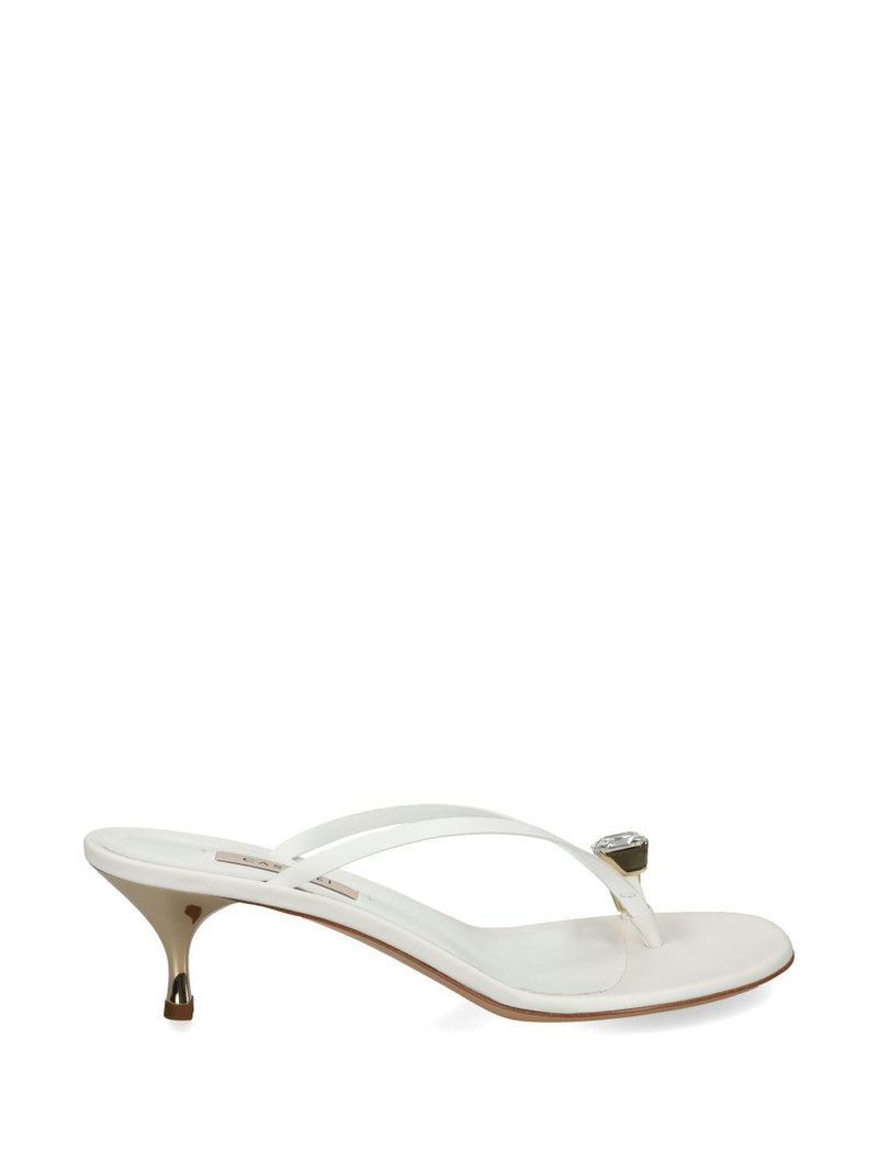 crystal-embellished leather sandals 1