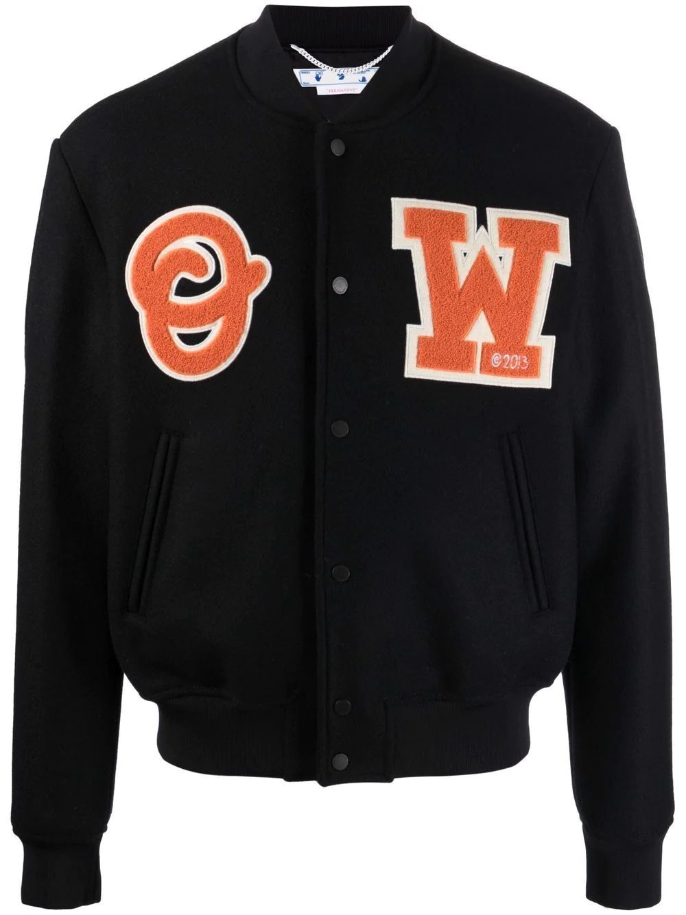 logo-patch varsity jacket - 1