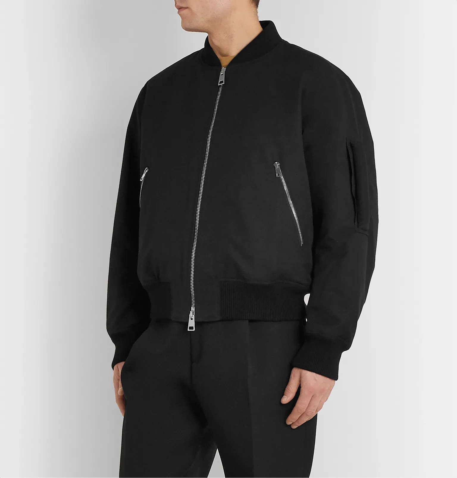 Padded Cotton-Blend Twill Bomber Jacket - 4