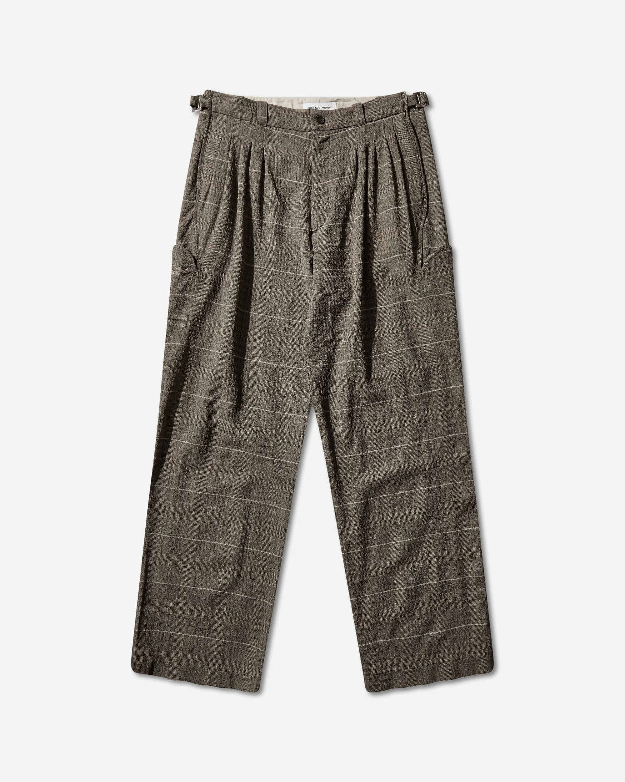 Men's Andras Formal Trousers Taupe Check - 1