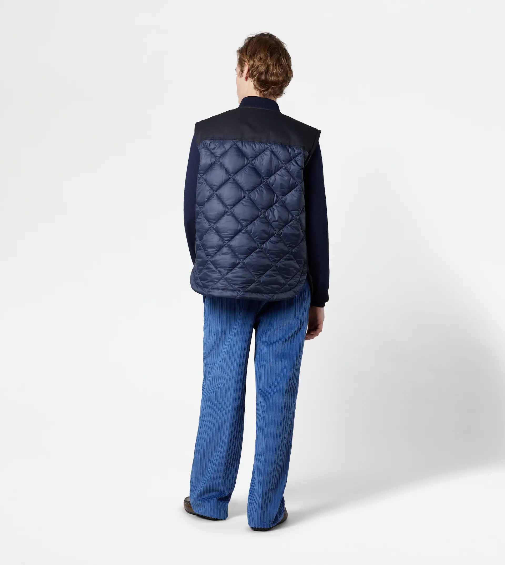 QUILTED GILET - BLUE - 3