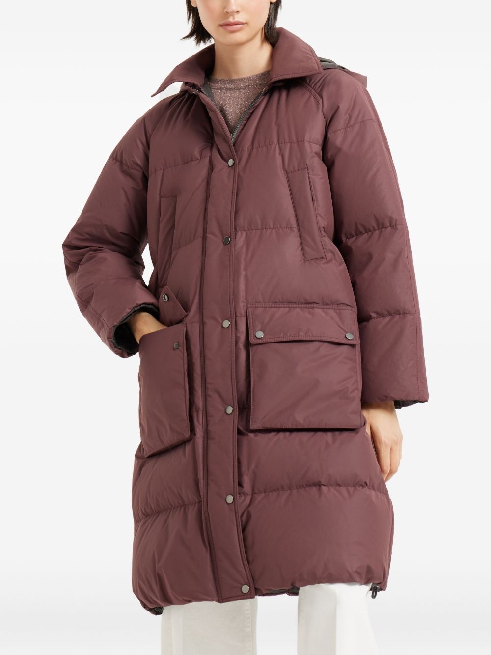 hooded quilted coat - 4