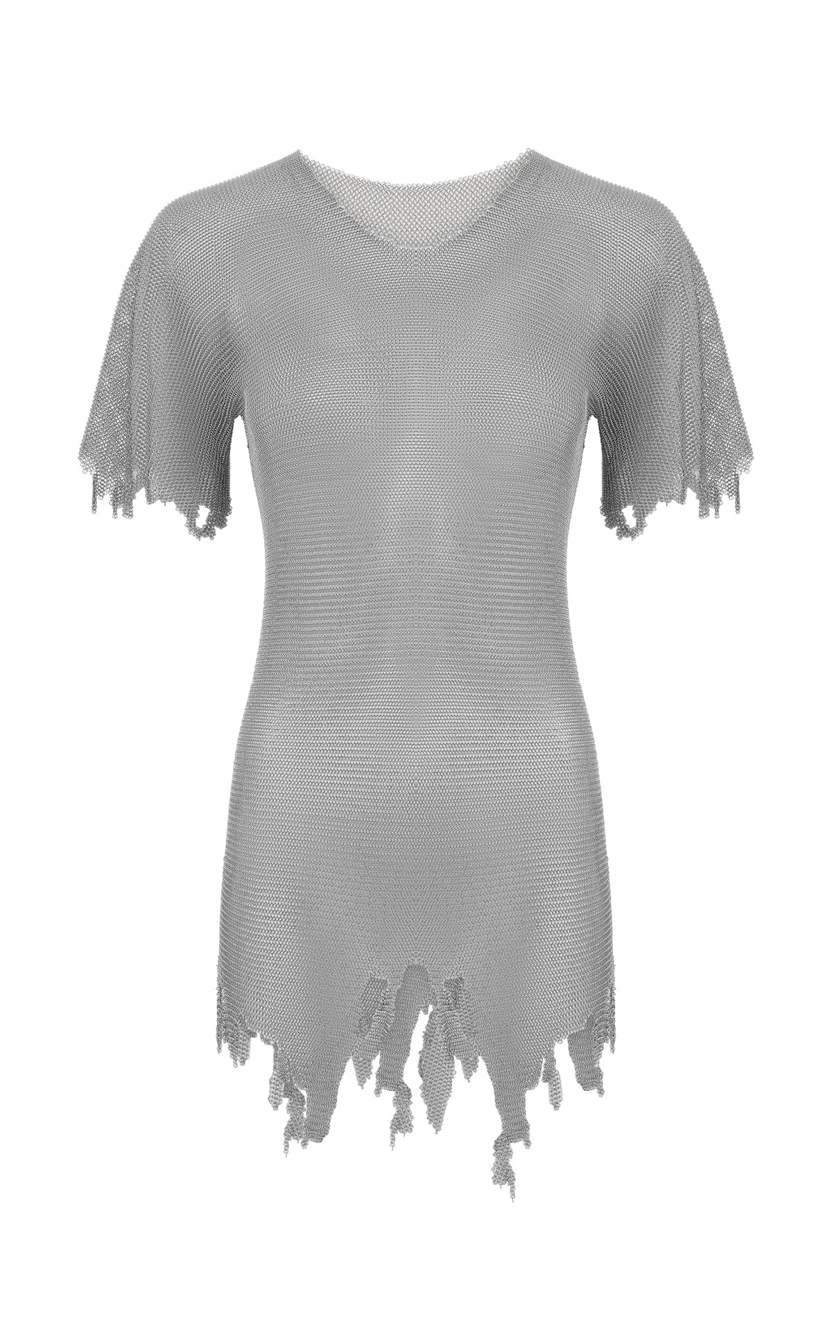 Viv Chainmail T-shirt in Silver Steel - 1