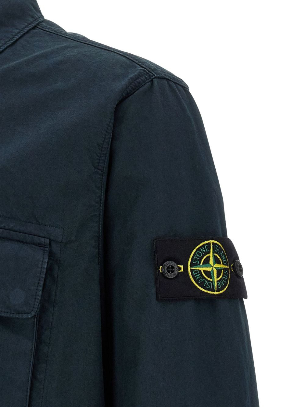zip-fastening patch-pocket shirt jacket - 4