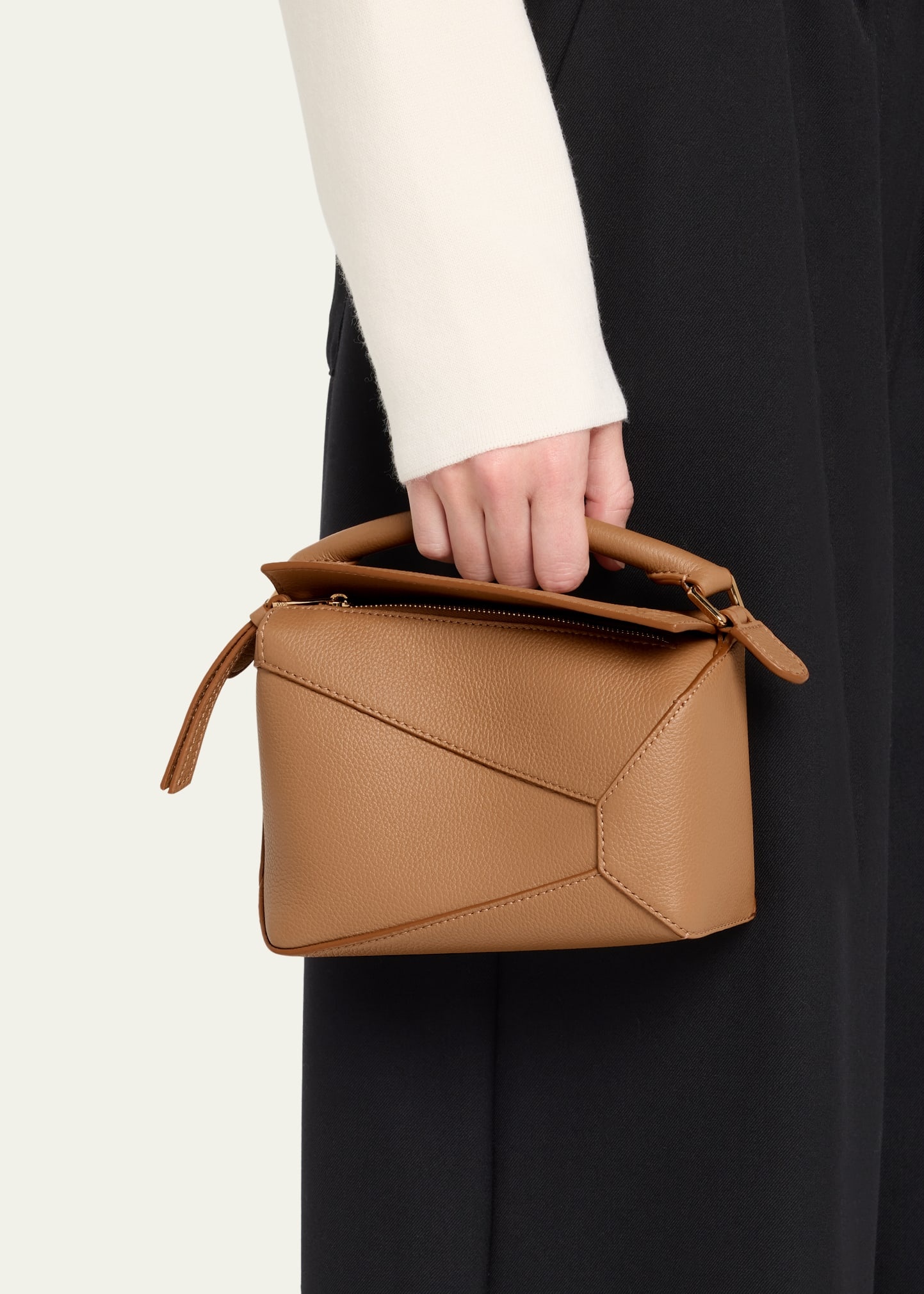 Mini Puzzle Edge Leather Shoulder Bag - 2