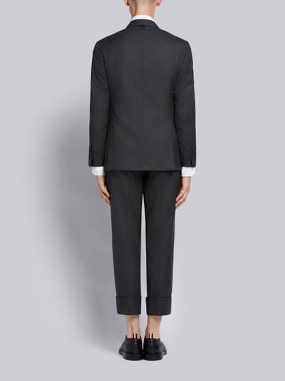 Thom Browne Dark Grey Super 120's Twill Wide Lapel Two-piece Suit and Tie outlook
