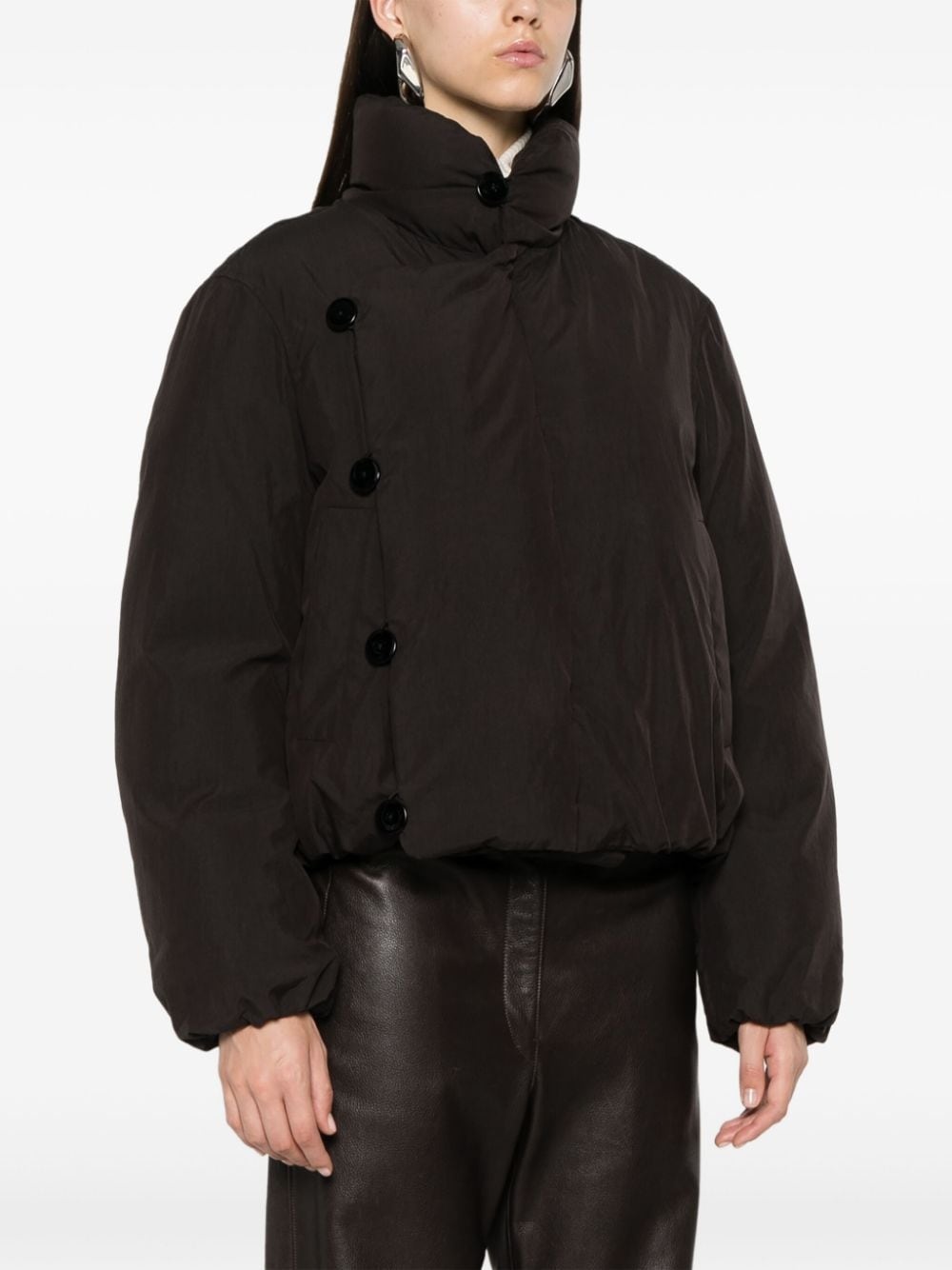 stand-up collar puffer jacket - 3