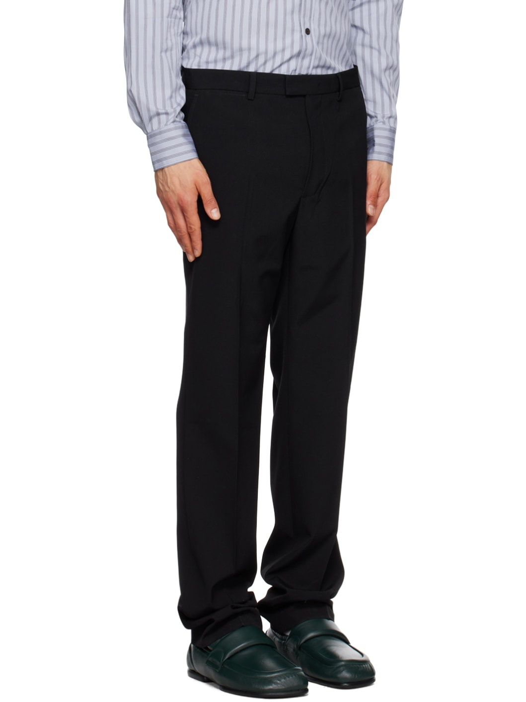 Black Creased Trousers - 2