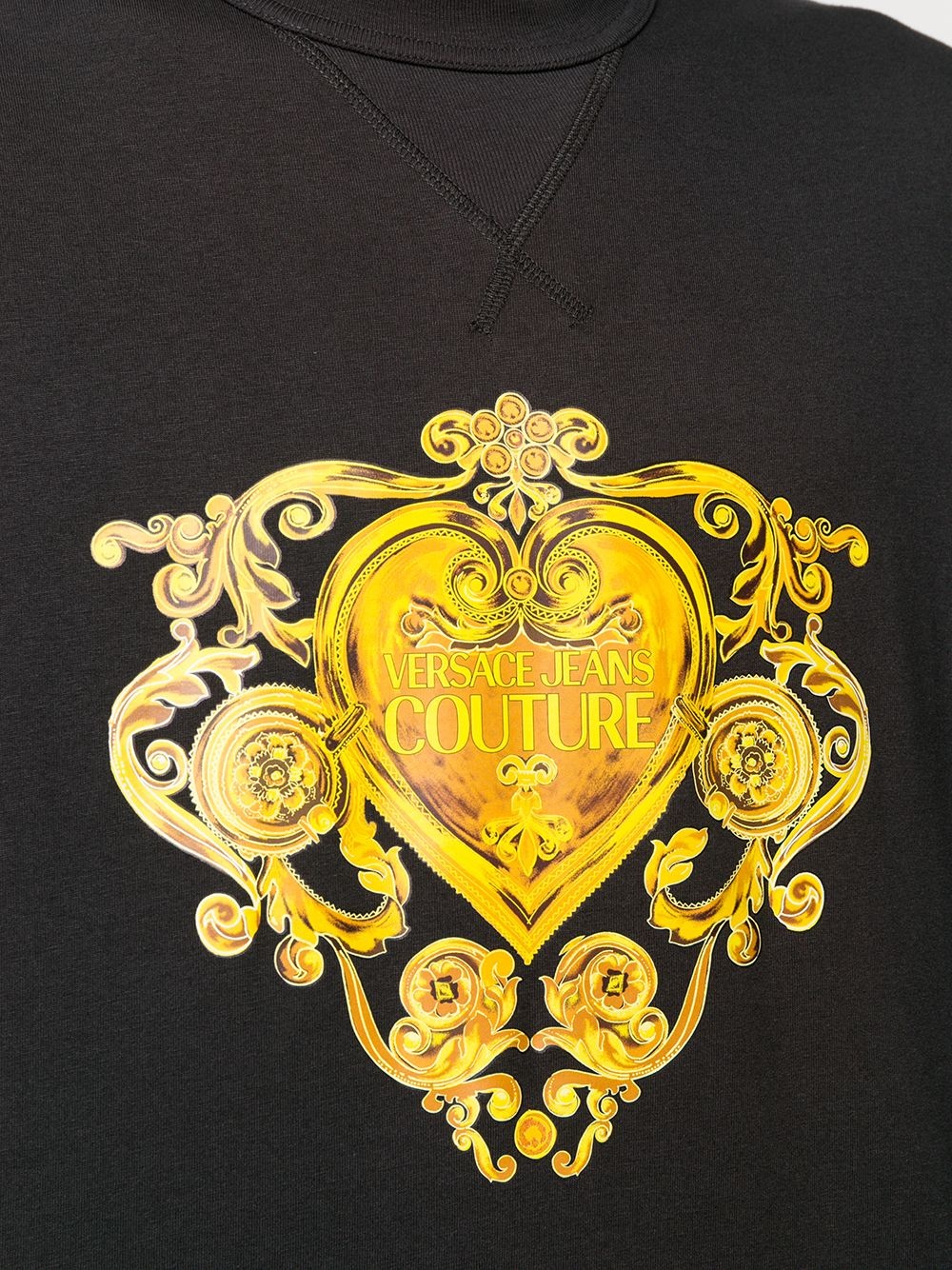 Gold Baroque Jewels print T-shirt - 5