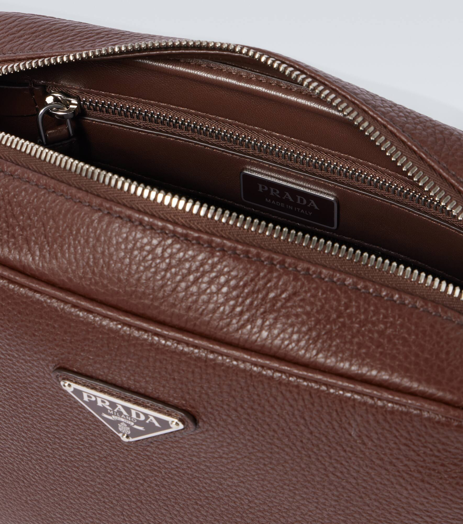 Logo leather shoulder bag - 4