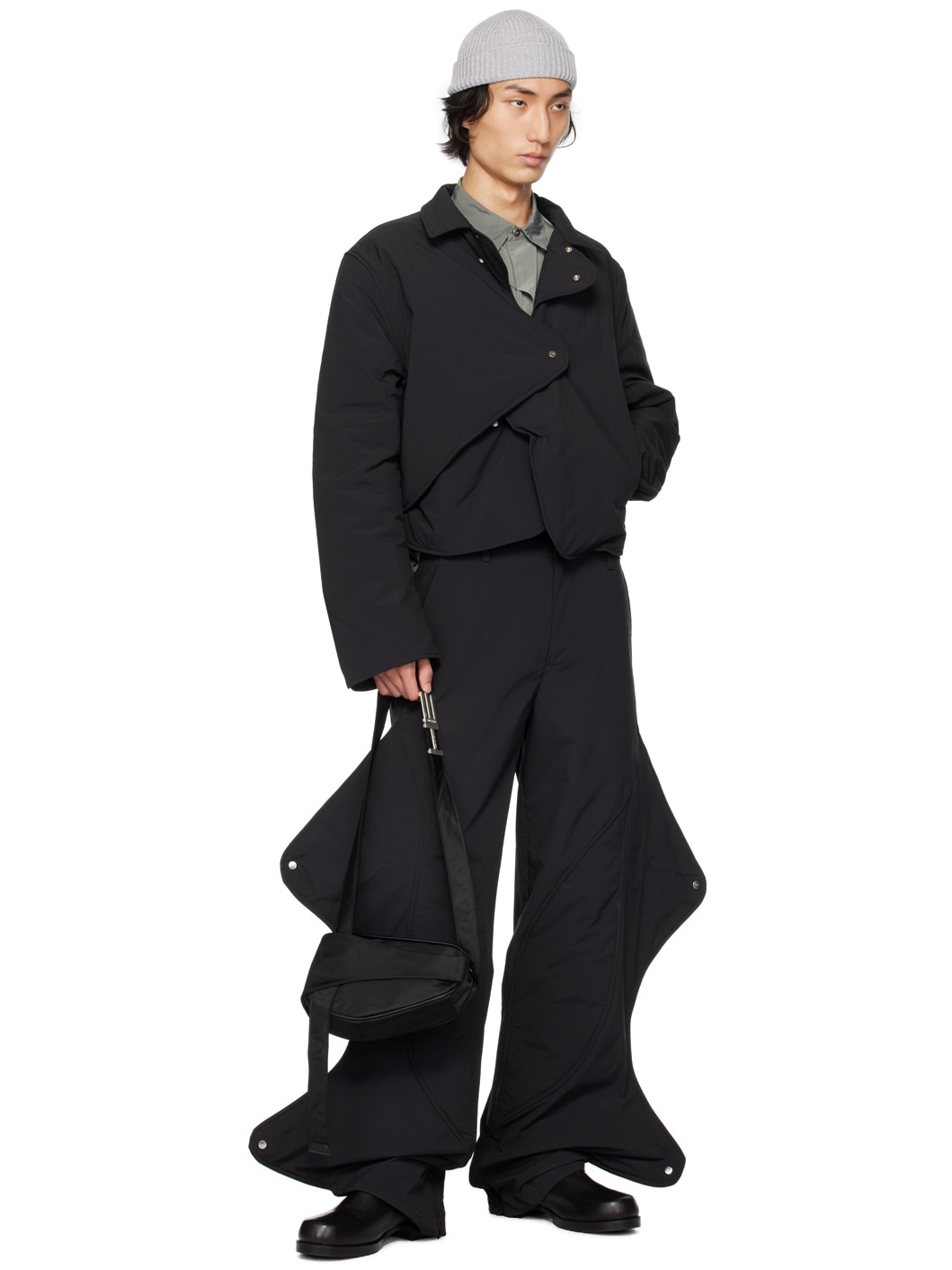 Black Concordance Puffer Trousers - 5