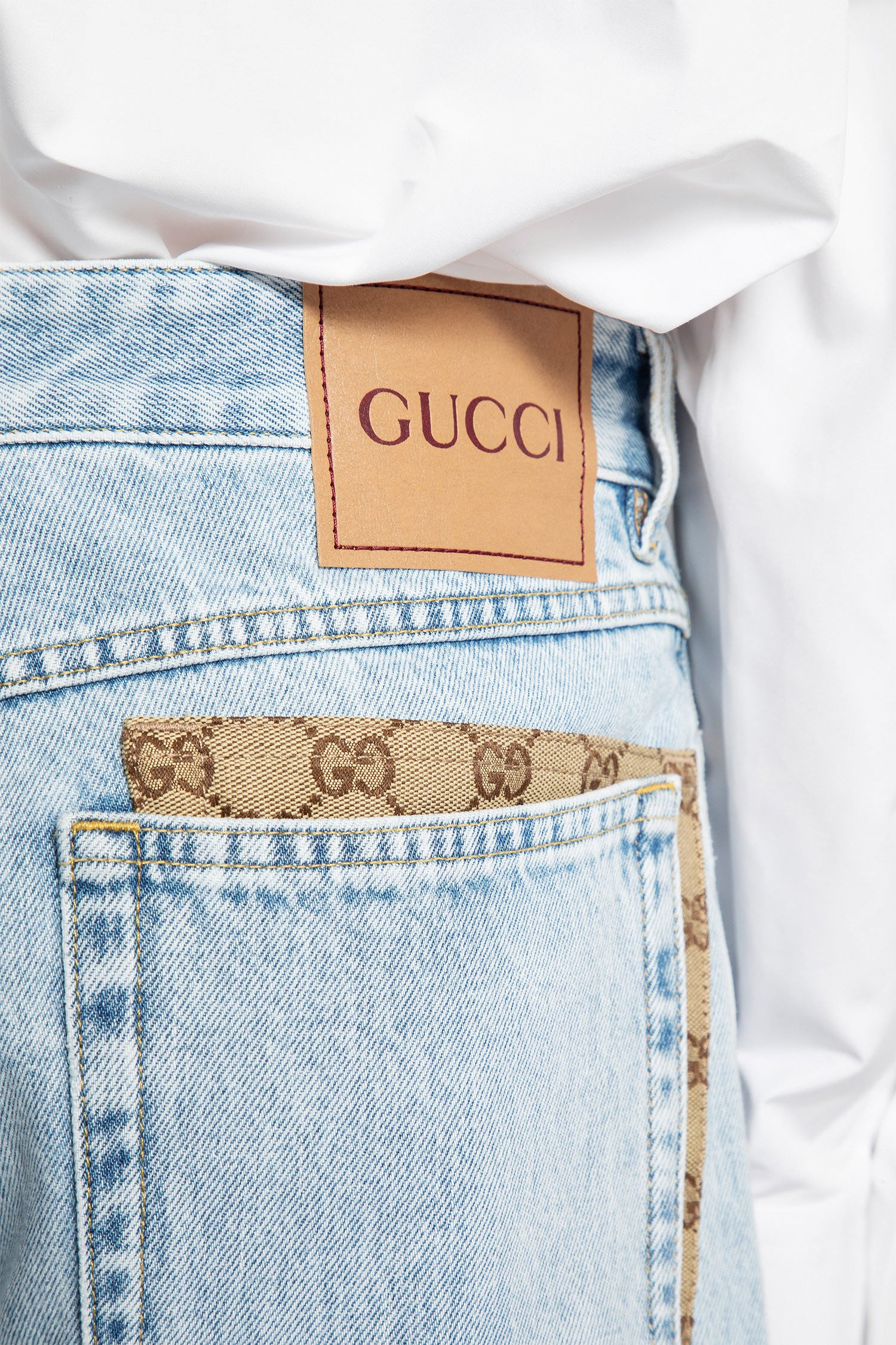 Denim-And-Gg-Canvas-5-Pocket-Jeans - 4