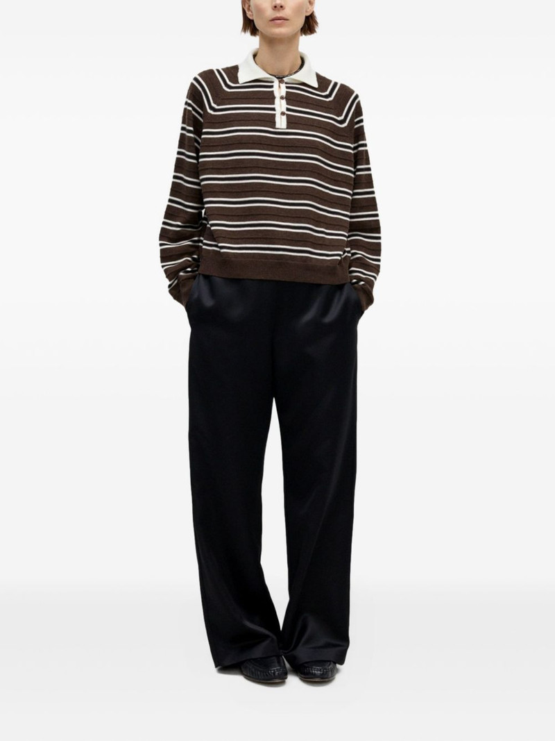 CORDERA striped merino wool polo top outlook