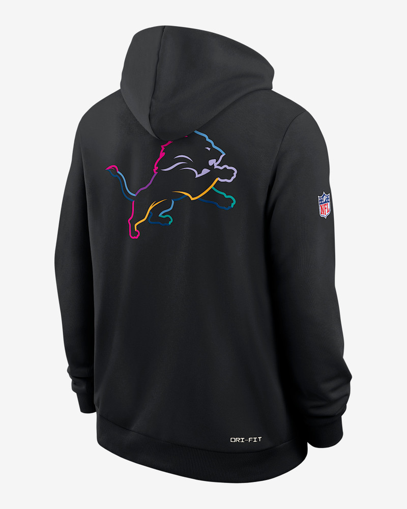 Nike Detroit Lions Crucial Catch Sideline Men's Nike Dri-FIT NFL Pullover Hoodie outlook