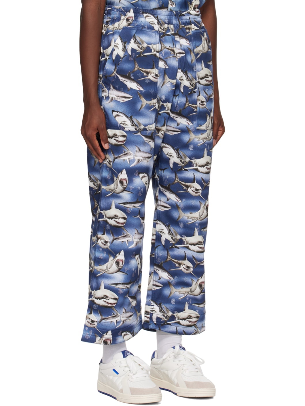Blue & Black Sharks Trousers - 2