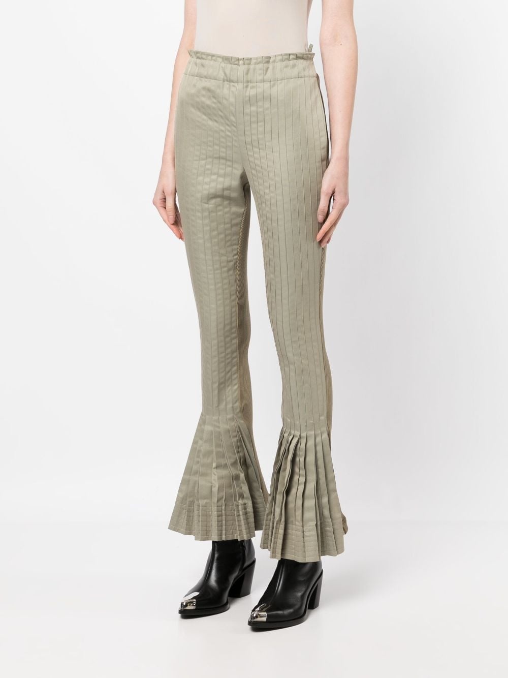 pleated flared trousers - 3