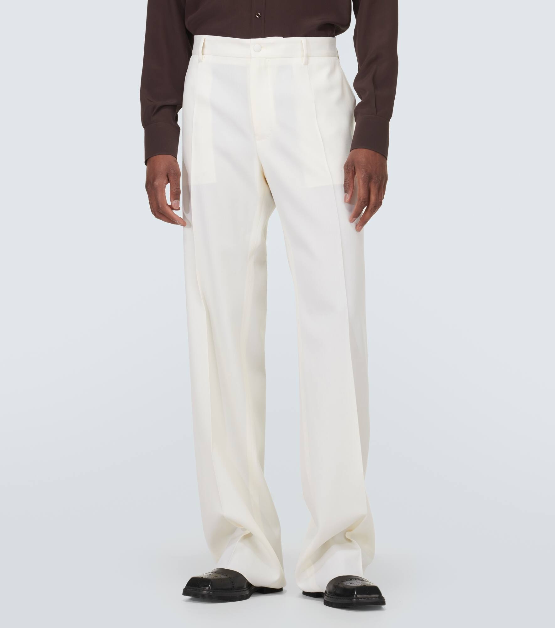 Wool straight pants - 3