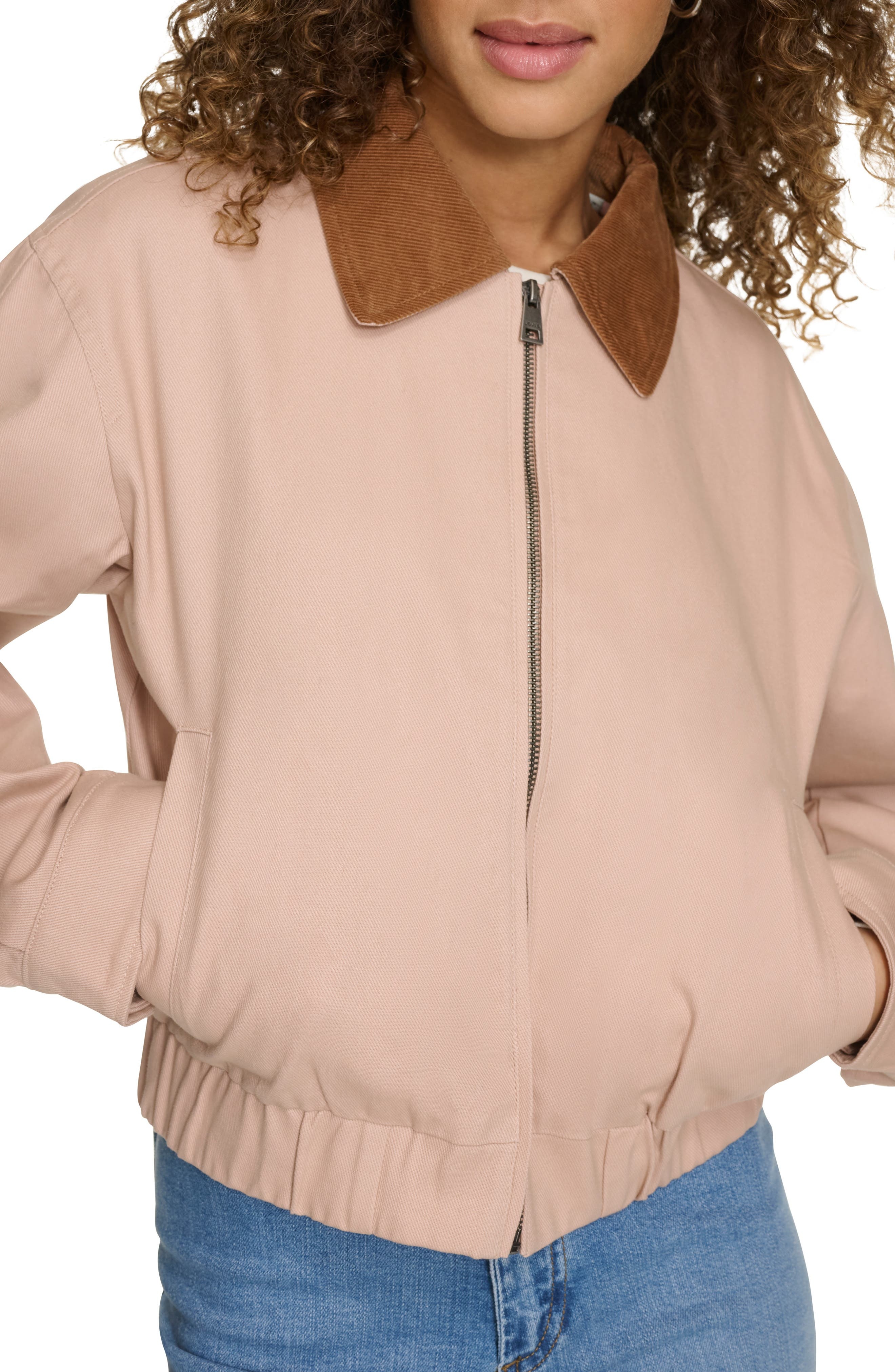 levi's Cotton Bomber Jacket in Light Pink at Nordstrom - 6