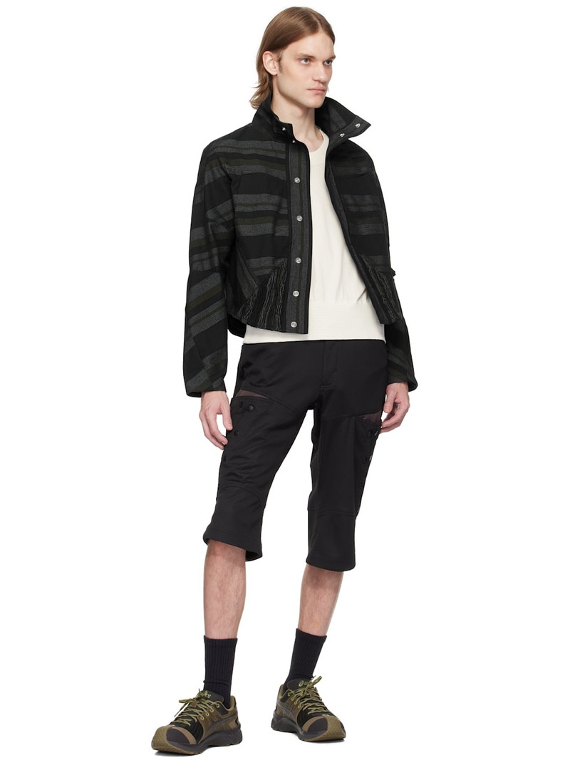 Kiko Kostadinov Black & Black Inex Snap Shorts outlook