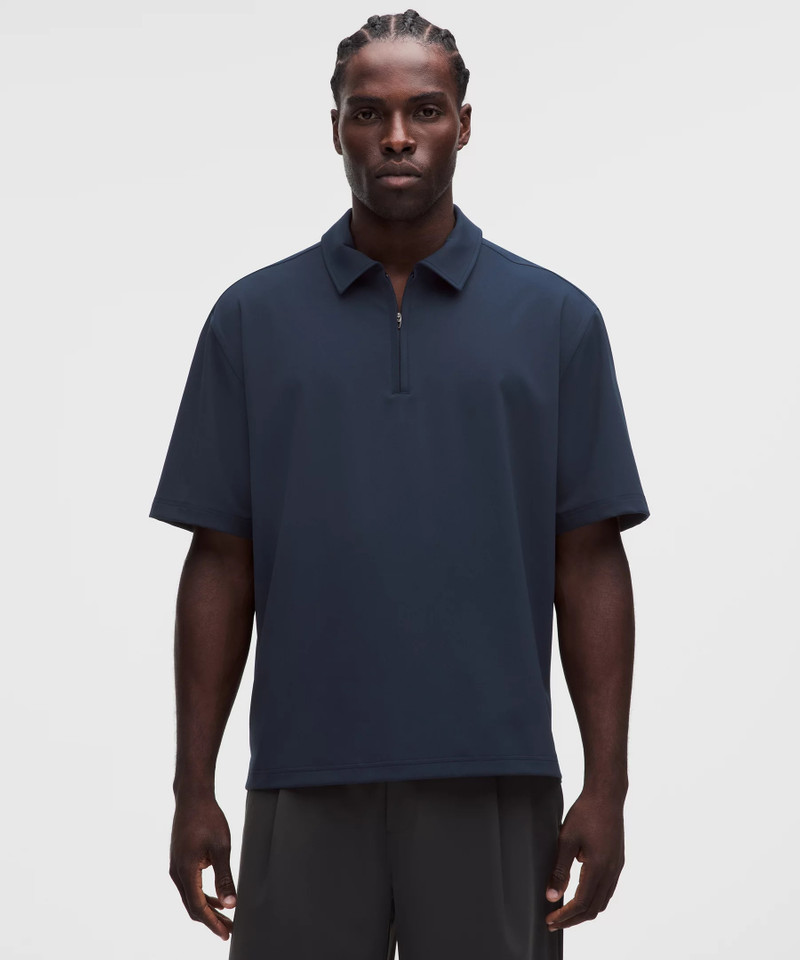 Daydrift Oversized Zip-Neck Polo Shirt 1
