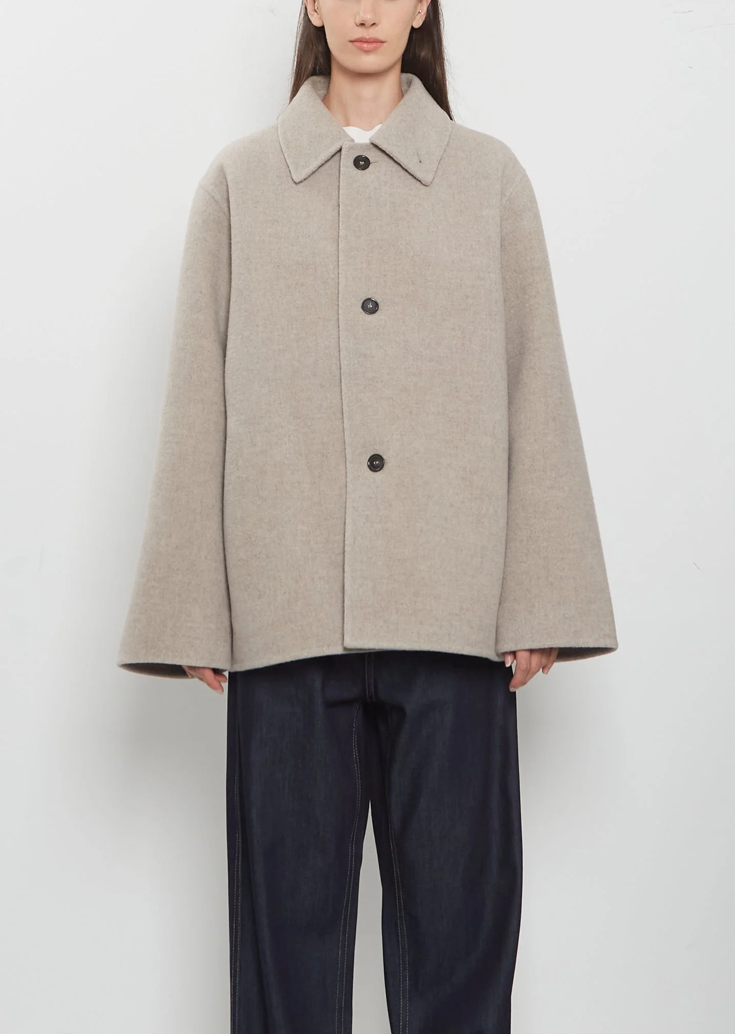 Cousin Woollen Double Faced Blanket Short Coat - 1