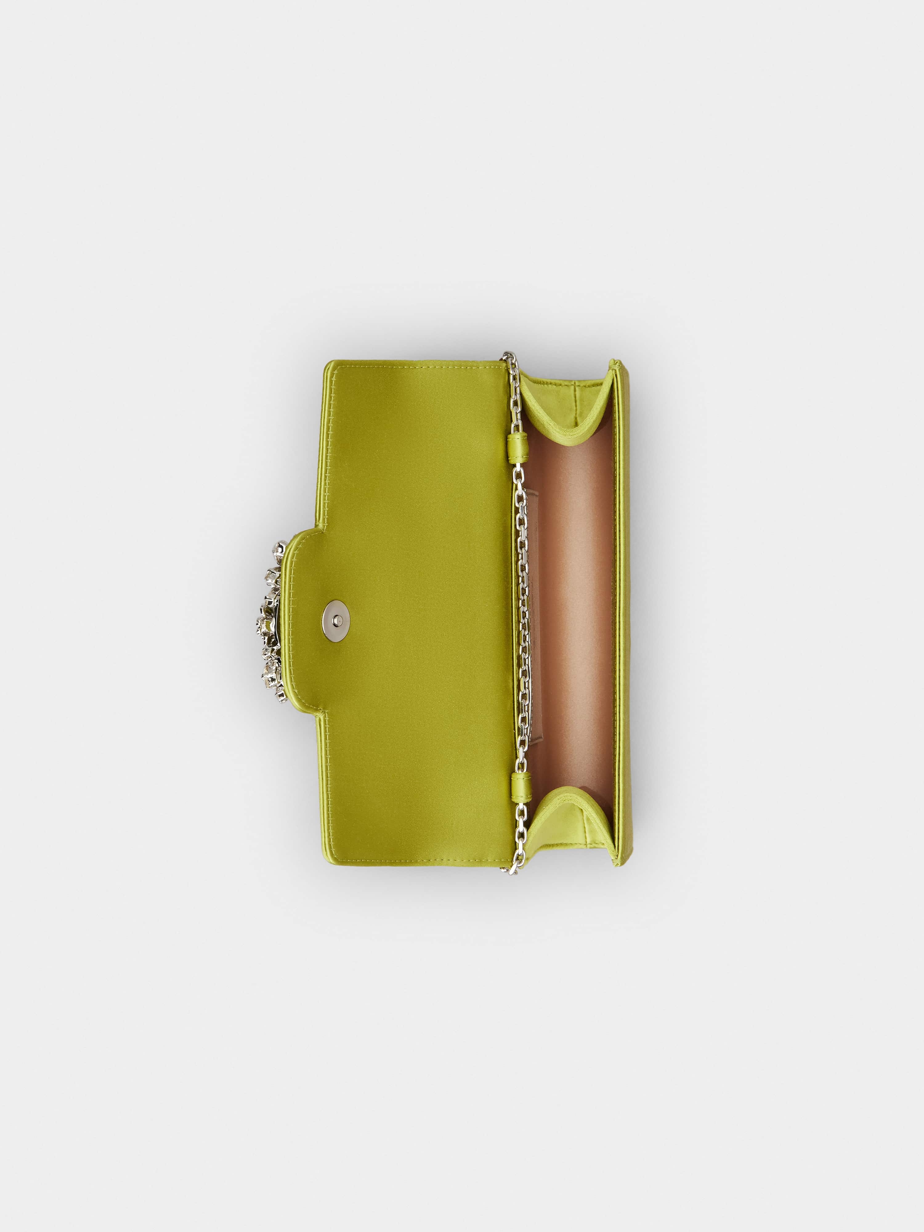 RV Bouquet Strass Buckle Mini Clutch Bag in Satin - 6