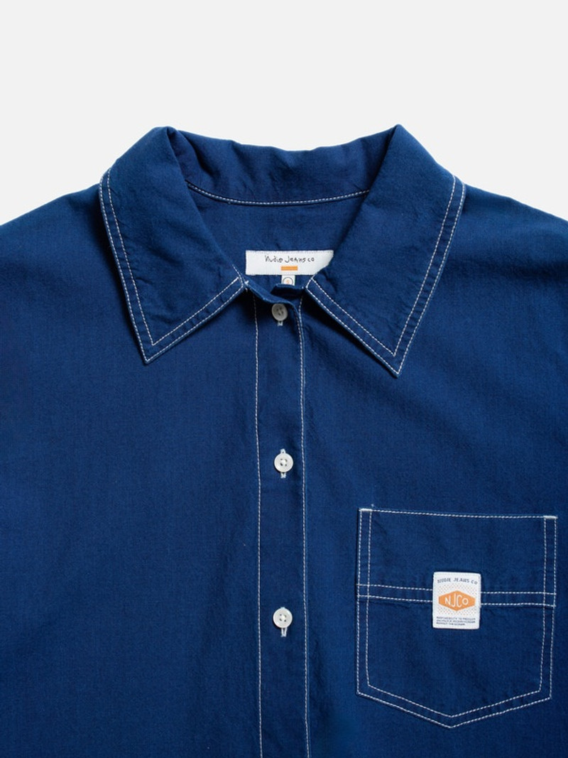 Danielle Indigo Cotton Dress Blue 7