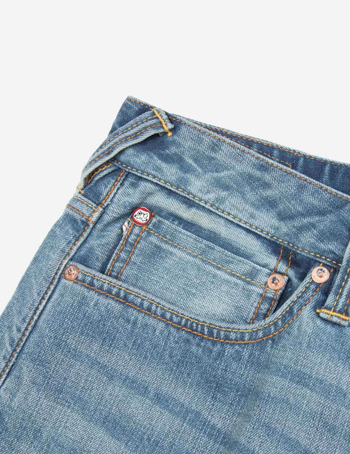 DIAMOND DARUMA PRINTED POCKET CROPPED-FIT JEANS #2027 - 9